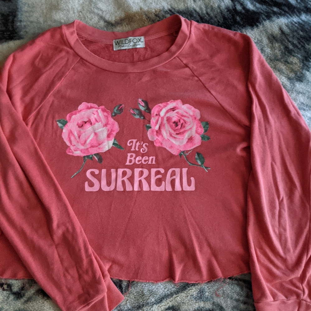 Wildfox Couture beach jumper ' it's been surreal ' size Large